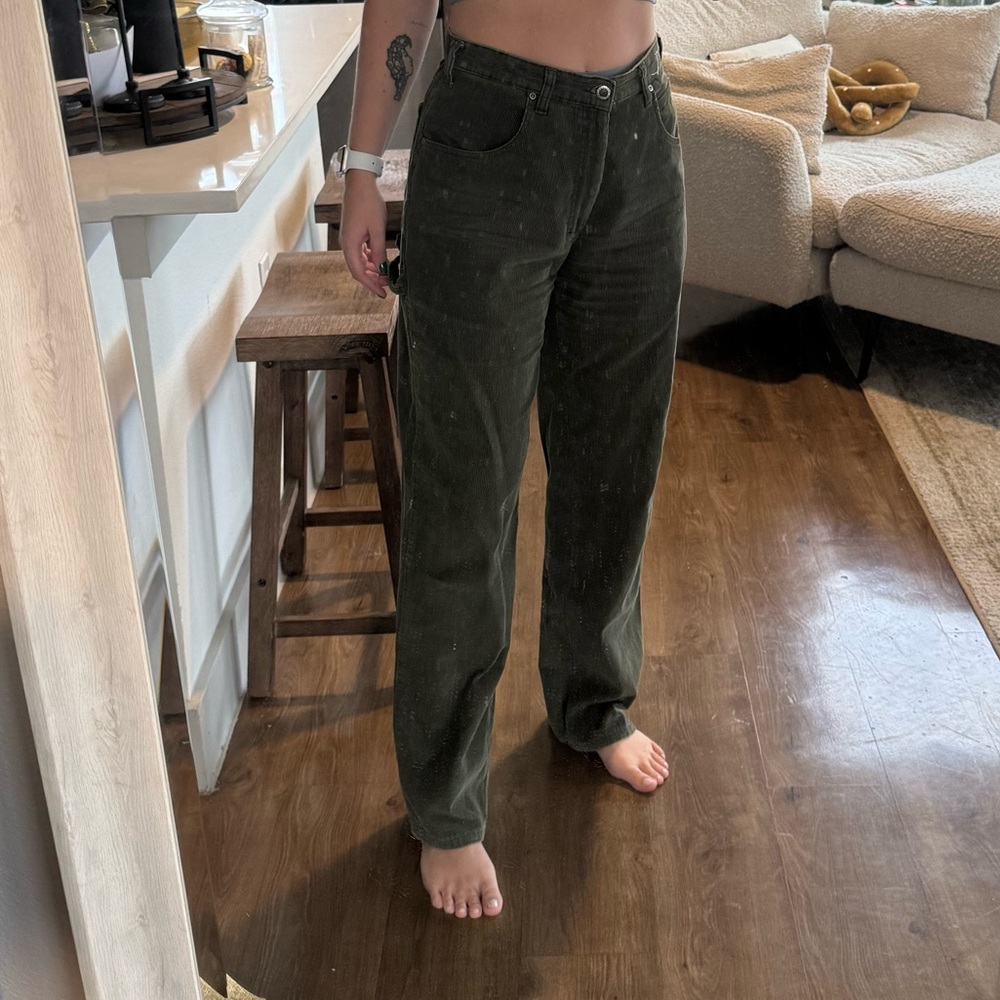 Vintage wide leg corduroy carpenter pant